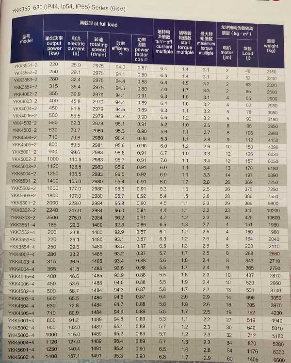 Y、YKS、YKK系列6KV中型高壓三相異步電動(dòng)機(jī)